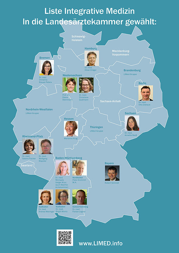 Die Deutschlandkarte zeigt alle LIMed-Delegierten in den Bundesländern.